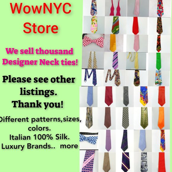 NINA RICCI Luxury Men's Cream Ivory Gold Yellow Wavy Striped Necktie 100% Silk - Picture 2 of 13